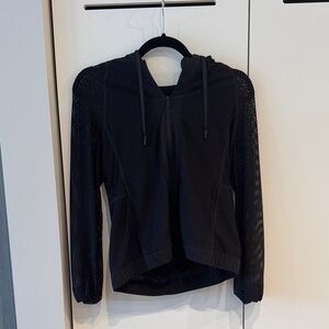 lululemon athletica Black Mesh Bomber Jacket